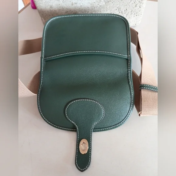 Dooney & Bourke Saddle Bag 20 Italian Leather In Sage - Picture 12 of 16